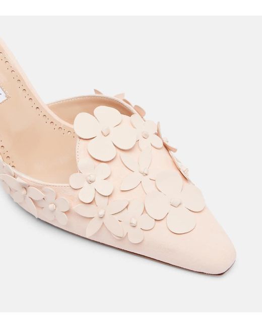 Manolo Blahnik Pink Mules Harnes 50 Aus Leder