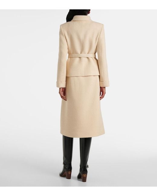Valentino Natural Wool-Blend Tweed Jacket
