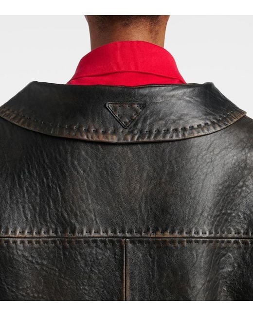Prada Black Leather Jacket