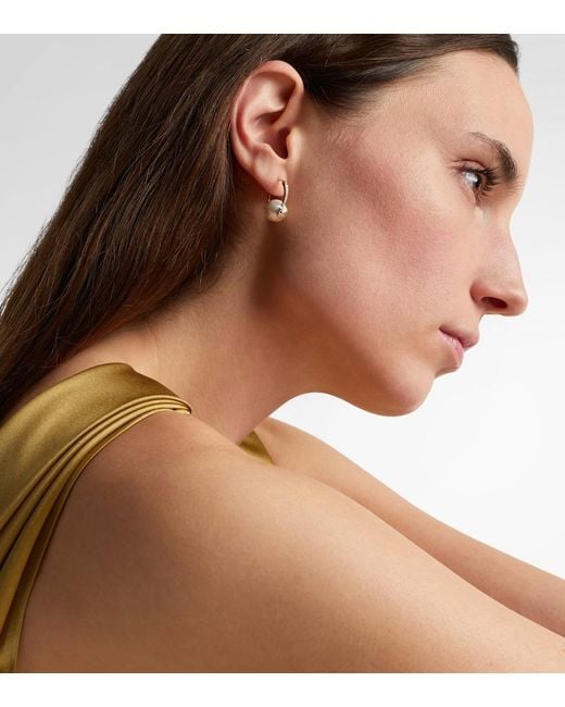 Sydney Evan White 14Kt Earrings With Pearls And Diamonds