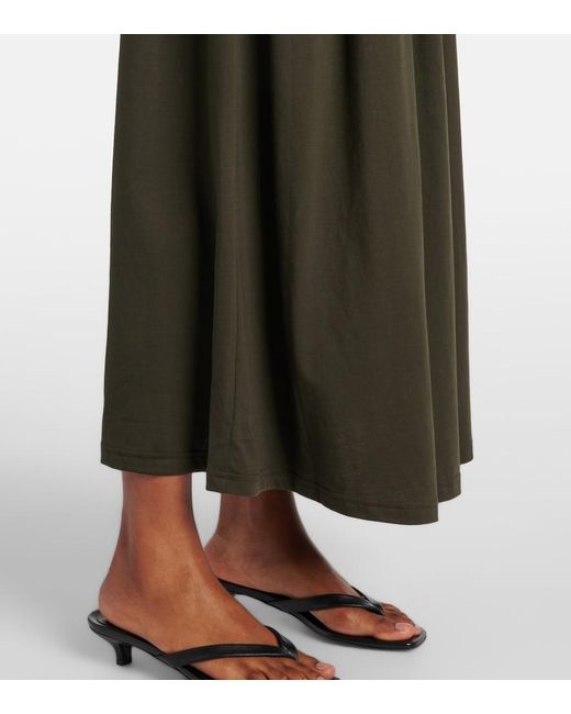 Totême Black Cotton Jersey Maxi Dress
