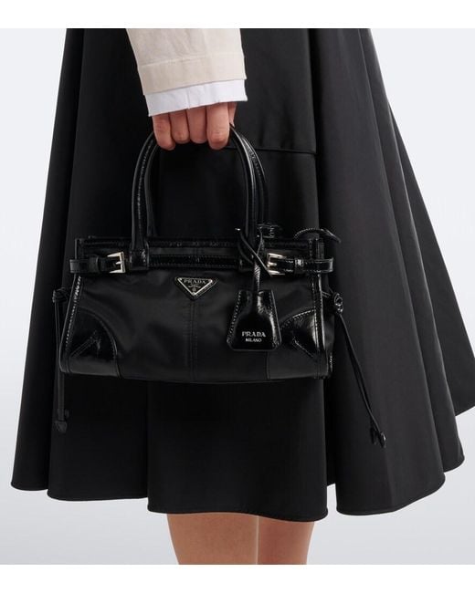 Prada Black Bonnie Small Re-Nylon Top-Handle Bag