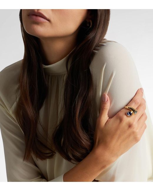 Marina B White Toi Et Moi 18Kt Ring With Topaz And Tanzanite