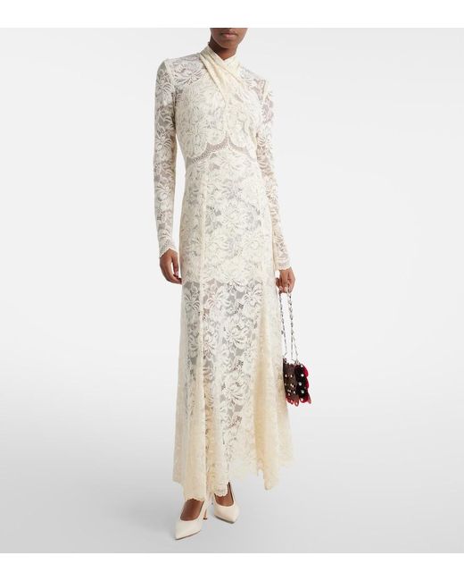 Rabanne White Lace Maxi Dress
