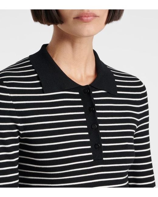 Frankie Shop Black Cropped-Polohemd Giselle
