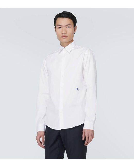 Camicia Prorsum Label in cotone di Burberry in White da Uomo