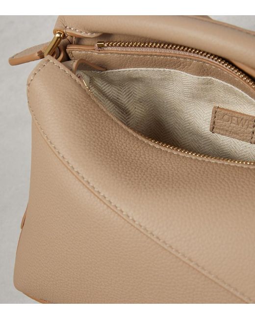 Loewe Metallic Puzzle Edge Mini Leather Top-Handle Bag