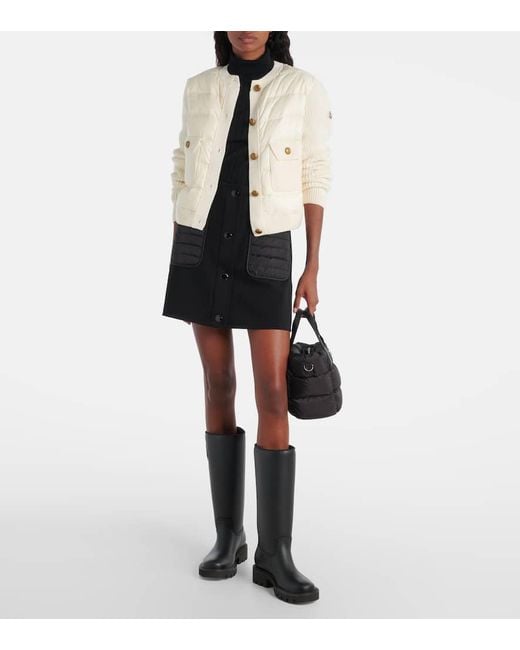 Cardigan Imbottito di Moncler in Natural