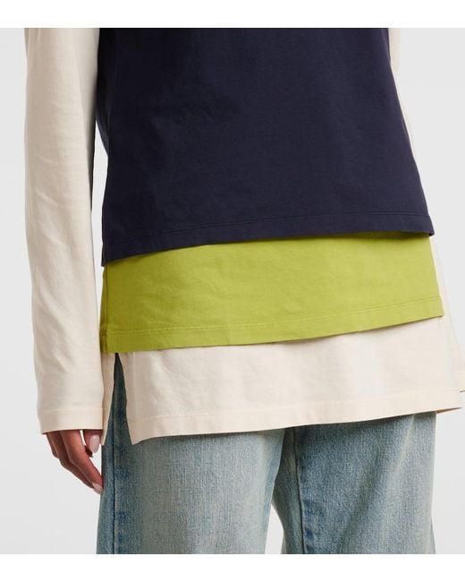 Miu Miu Blue Jersey T-Shirts (Set Of Three)