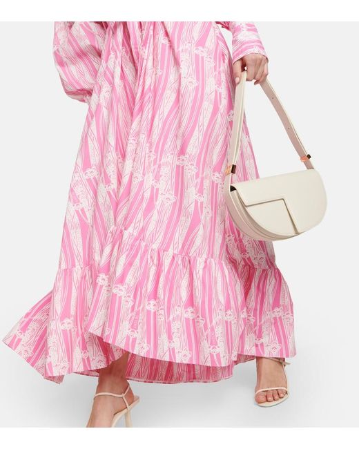 Patou Pink Flounced Maxi Dress