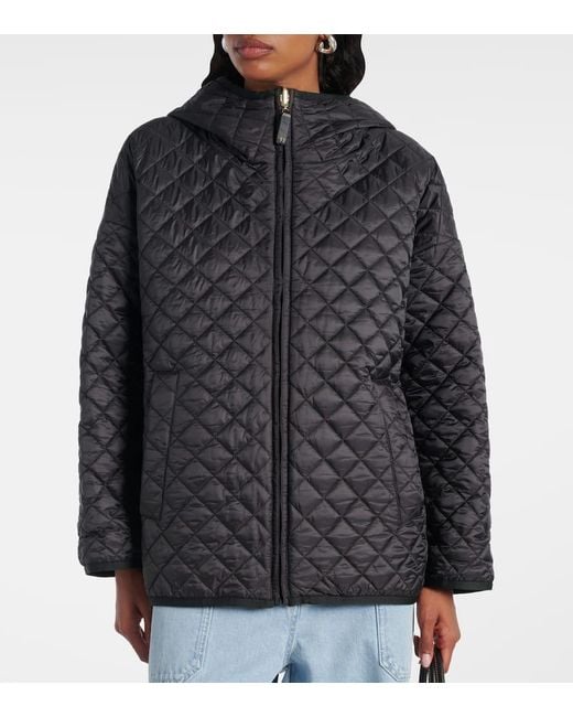 Max Mara Black The Cube Wattierte Jacke Leo
