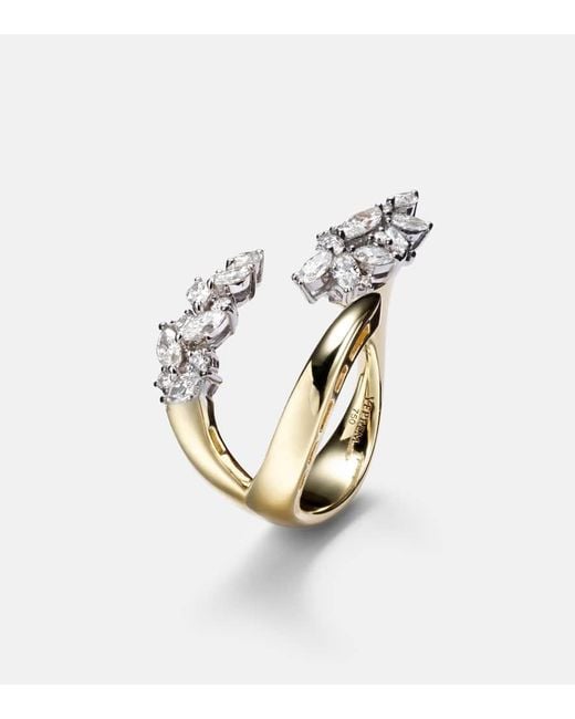 Anillo Golden Strada De Oro De 18 Ct Con Diamantes YEPREM de color Metallic