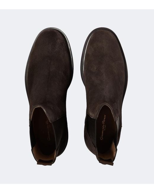 Gianvito Rossi Black Douglas Suede Chelsea Boots for men