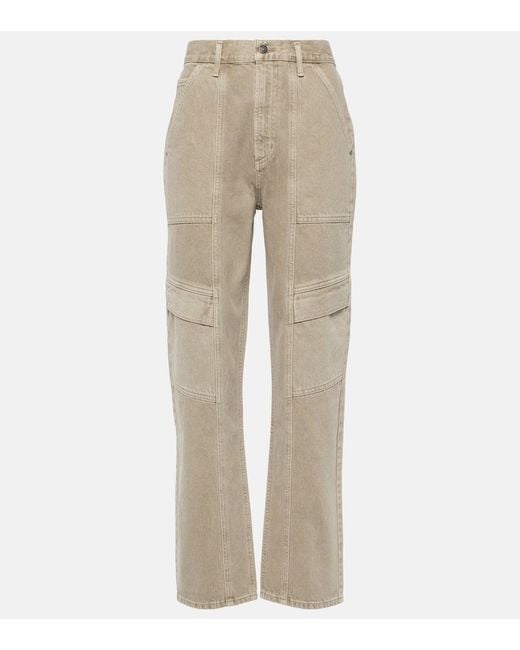 Agolde Cooper High-rise Cargo Jeans in Natural | Lyst