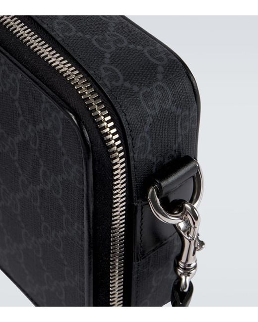 Gucci Black Gg Canvas Mini Shoulder Bag for men