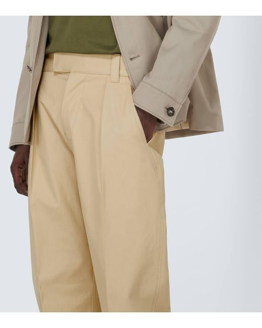 Pantalones rectos Reinga de algodon Loro Piana de hombre de color Natural