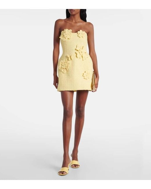 LEO LIN Yellow Kleid Rosario Aus Tweed