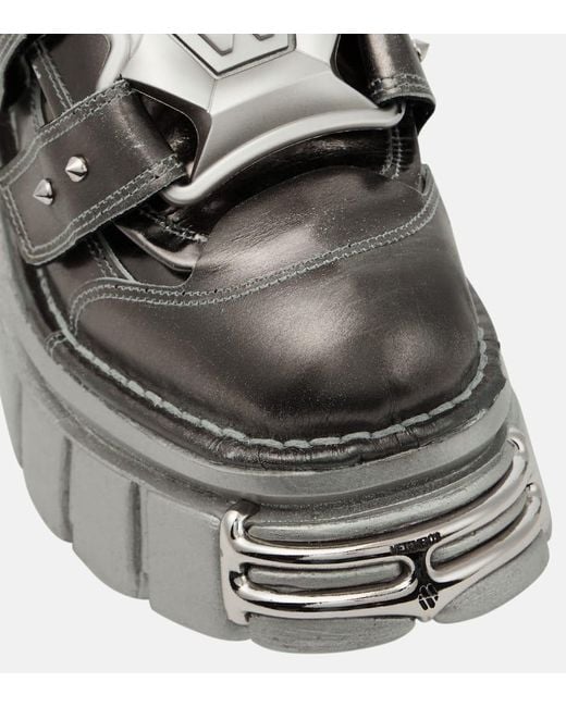 Vetements X New Rock Gamer Platform Boots in Gray