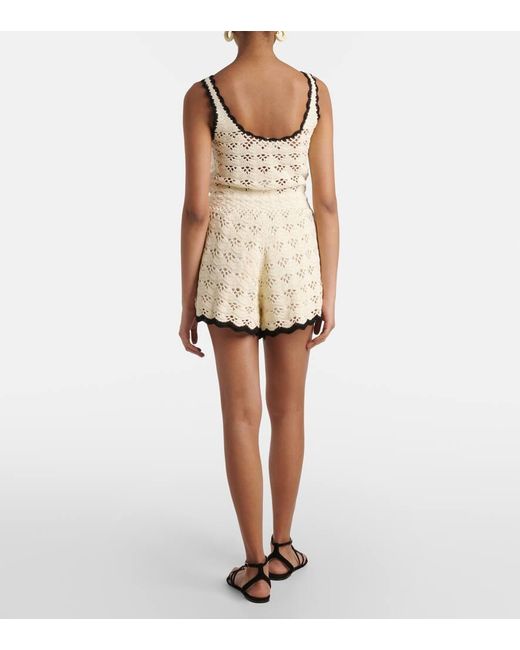 Shorts Rhiannon En Croche De Algodon Zimmermann de color Natural