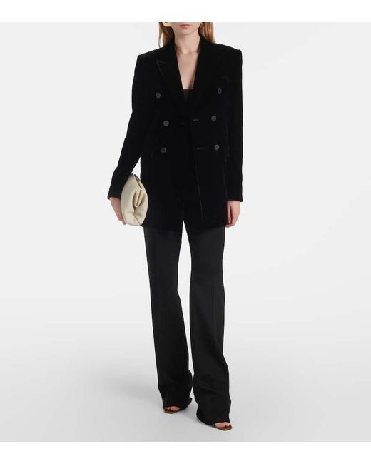 Saint Laurent Black Blazer Aus Samt
