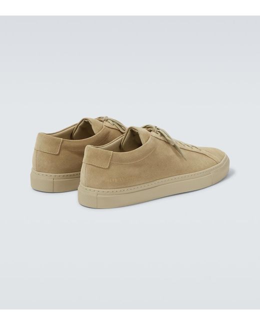 Common Projects Natural Achilles Suede Sneakers for men