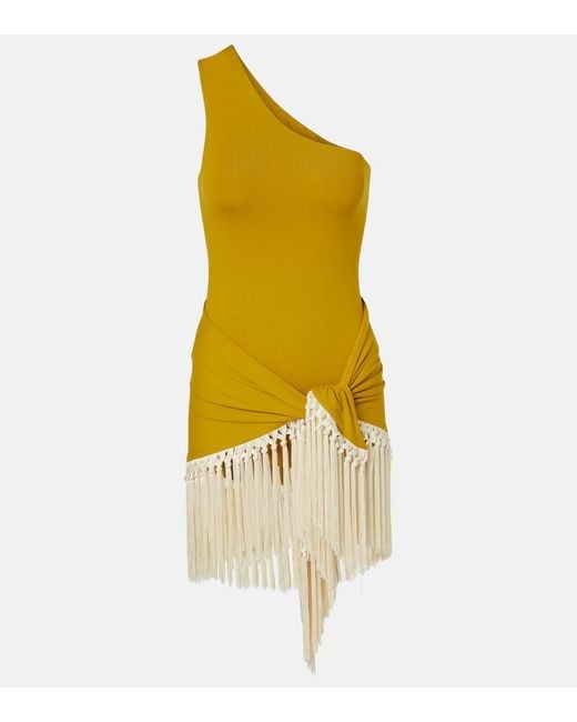 Taller Marmo Yellow Yacare Swimsuit And Beach Cover-Up Set