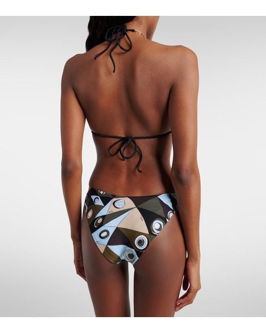 Emilio Pucci White Occhi Cutout Halterneck Swimsuit