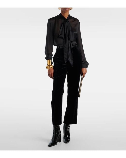 Botines Rainer 90 De Charol Saint Laurent de color Black