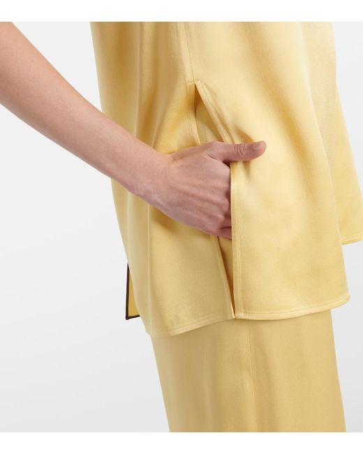Stella McCartney Yellow Tie-Neck Top