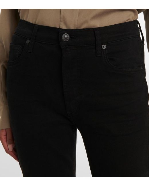 Citizens of Humanity Black Lilah High-Rise Bootcut Jeans
