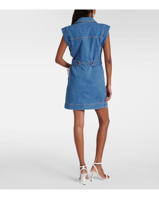 Veronica Beard Blue Jax Denim Shirtdress