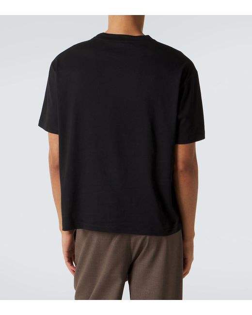 The Row Black Madoc Cotton Jersey T-Shirt for men