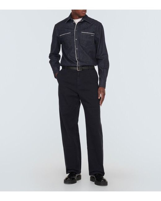 Dolce & Gabbana Blue Denim Shirt for men