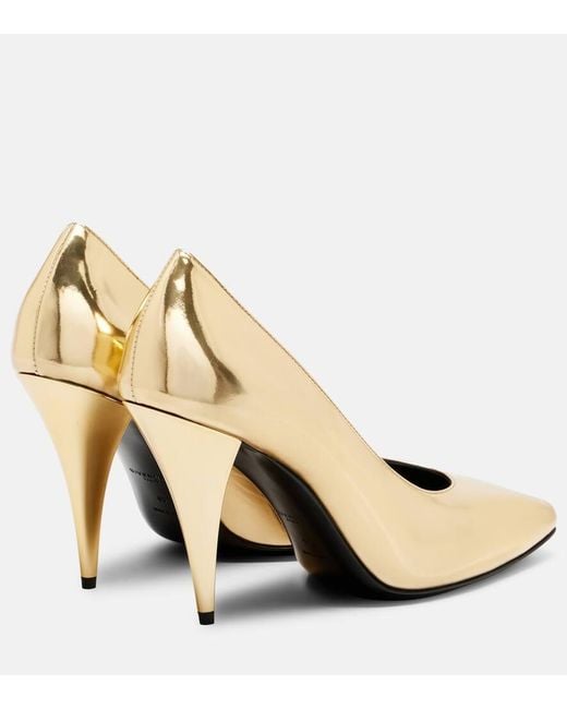Givenchy Metallic Sliced Square 95 Patent Leather Pumps