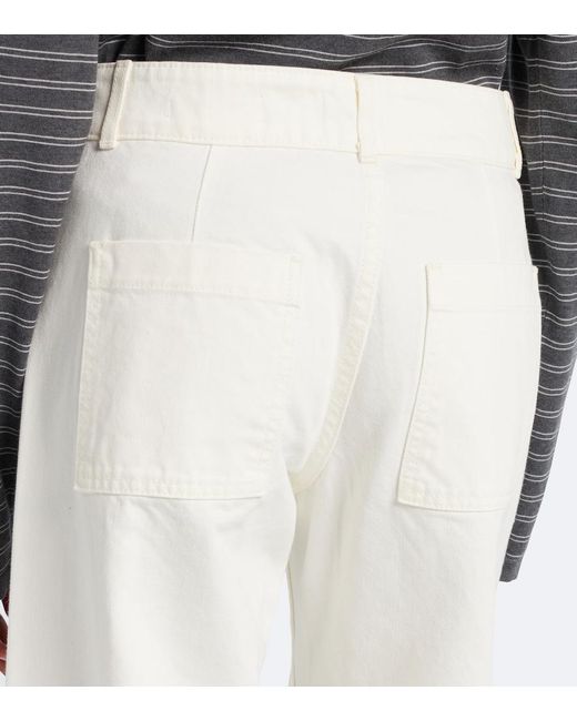 Nili Lotan White Megan Wide-Leg Jeans