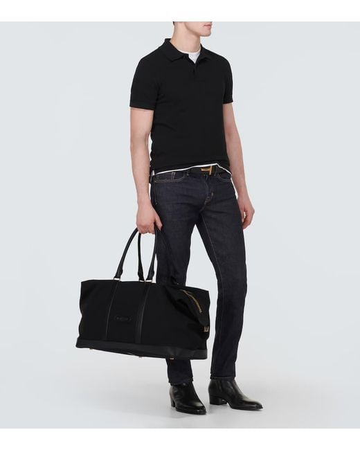 Bolsa De Viaje De Lona Tecnica Tom Ford de hombre de color Black