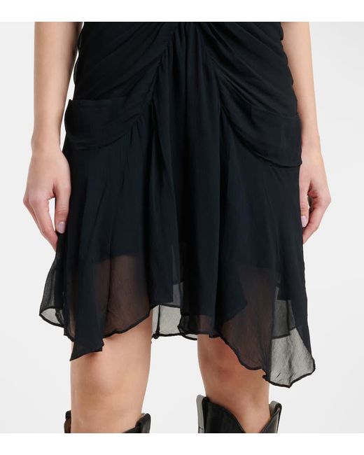 Isabel Marant Black Minikleid Vivienne Aus Musselin