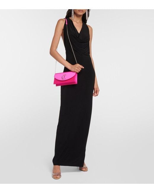 Christian Louboutin Pink Loubi54 Satin Shoulder Bag