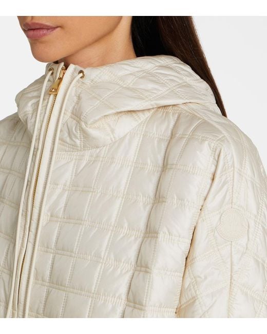 Moncler Natural Quilted Hooded Jacket