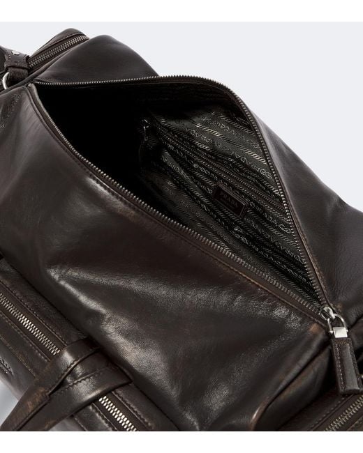 Prada Weekender Aus Leder in Black für Herren