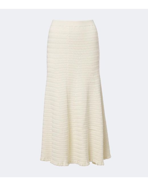 Proenza Schouler Natural Label Magnolia Knitted Midi Skirt