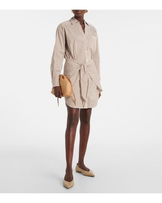 Veronica Beard Natural Roanoke Cotton-Blend Shirt Dress