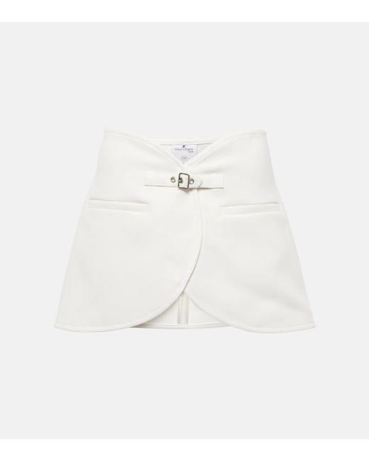 Courreges White Ellipse Twill Miniskirt
