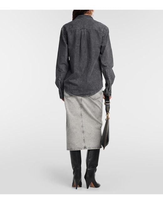 Isabel Marant Blue Danis Cotton Denim Shirt