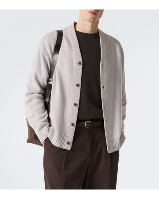 Lisa Yang Gray Fenris Cashmere Cardigan for men