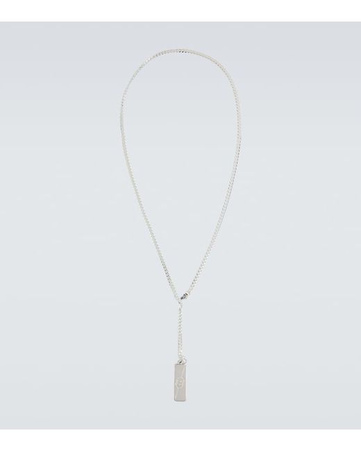 Gucci Halskette Interlocking G aus Sterlingsilber in White für Herren