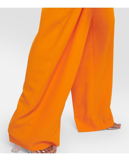 The Sei Orange Pleated Wide-Leg Pants