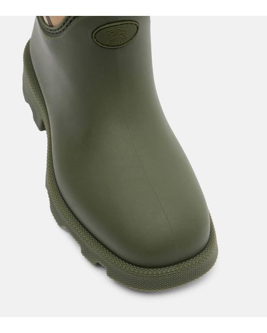 Bottes De Pluie Marsh Check Burberry en coloris Green
