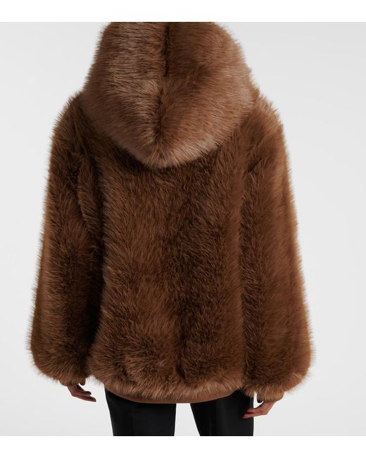 Elie Saab Brown Hooded Jacket