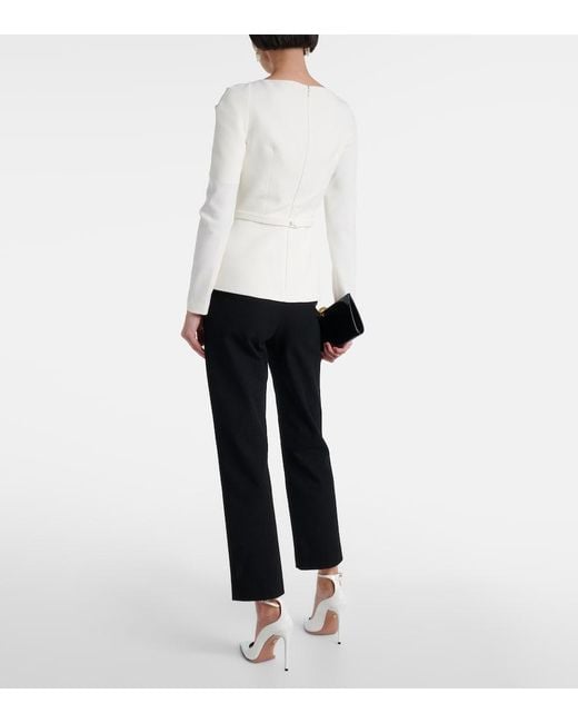 Safiyaa White Manya Crepe Top